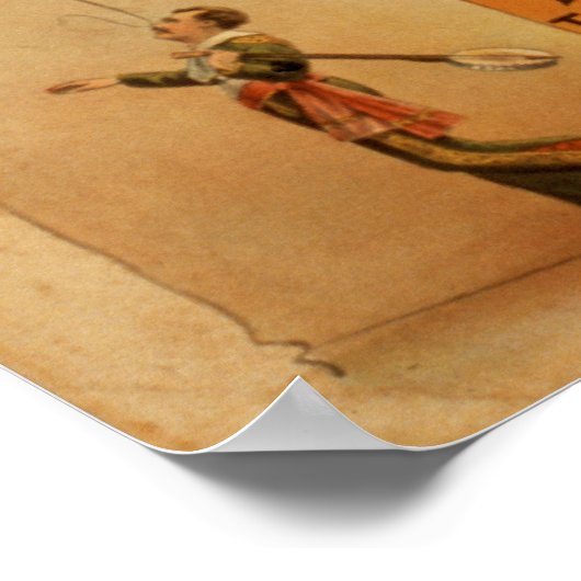 RAY BURTON High Wire Juggler VAUDEVILLE Poster (Ecke)