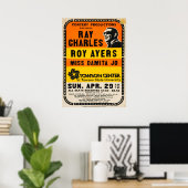 Ray Charles / Roy Ayers Vintages Konzert Poster (Heimbüro)