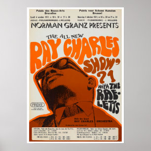 Ray Charles Vintage-Konzert Poster
