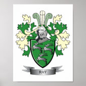 Ray-Familienwappen-Wappen Poster (Vorne)