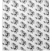 Ray Gun Man - Retro SciFi Duschvorhang (Vorderseite)