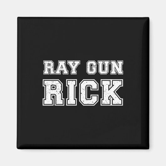 Ray Gun Rick Funny Meme For Gamers Magnet (Vorne)