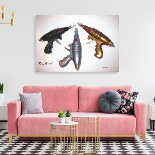 Ray Guns Art über Leinwand (Insitu (Wohnzimmer))