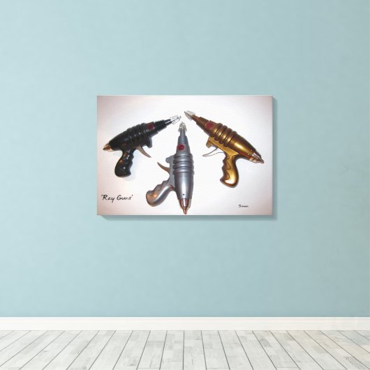 Ray Guns Art über Leinwand (Insitu (Holzboden))