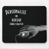 Ray Hand & Computer Maus - B&W Mousepad (Vorne)