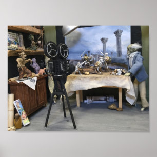 Ray Harryhausen im Studio-Plakat Poster