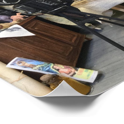 Ray Harryhausen in Studio Poster (Ecke)