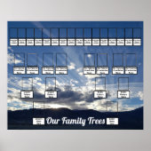 Ray-like Clouds Foto Two Family Trees Poster (Vorne)