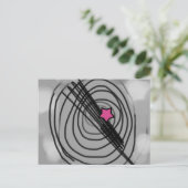Ray-o-Gramm-Postkarte mit Pink Star Postkarte (Stehend Vorderseite)