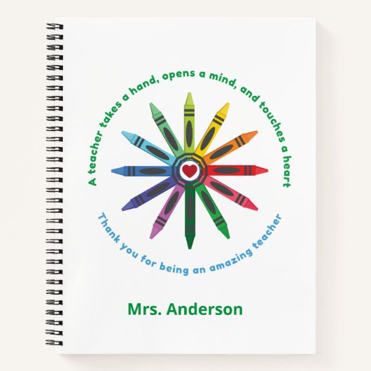 Ray of Crayons / Lehrer-Wertpapier Notizblock (Vorderseite)