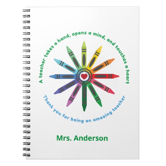 Ray of Crayons / Lehrerbewertung Notizblock (Vorderseite)