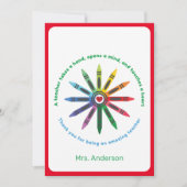 Ray of Crayons / Lehrerin Wertschätzung Danke Ca (Vorderseite)