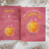 Ray of Joy - Sunshine First Birthday Party Einladung