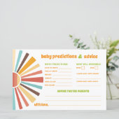Ray of Sunshine Advice Baby Predictions Card (Stehend Vorderseite)