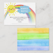 Ray of Sunshine Baby Duwer Diaper Raffle Ticket Begleitkarte (Vorne/Hinten)