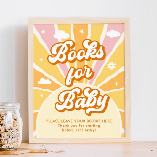 Ray of Sunshine Baby Shower Books for Baby Poster