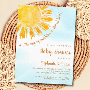 Ray of Sunshine Baby Shower Einladung Postcard