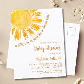 Ray of Sunshine Baby Shower Einladung Postcard