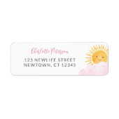Ray Of Sunshine Baby Shower Return Address (Vorne)