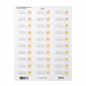 Ray Of Sunshine Baby Shower Return Address (Vorne)