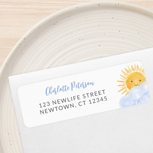 Ray Of Sunshine Baby Shower Return Address