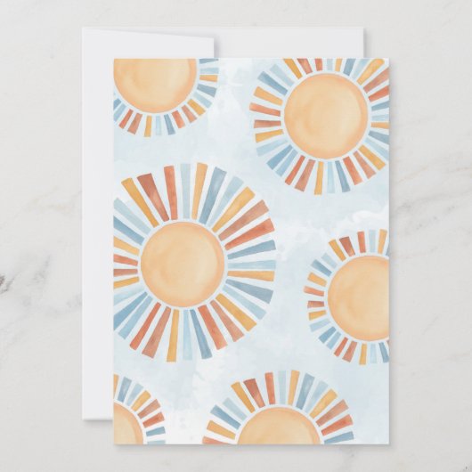 Ray of Sunshine Birthday Party Einladung (Rückseite)