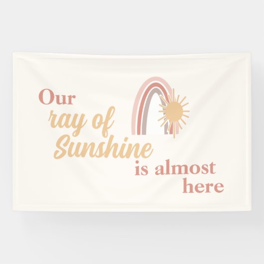 Ray of Sunshine Boho Rainbow Banner (Horizontal)