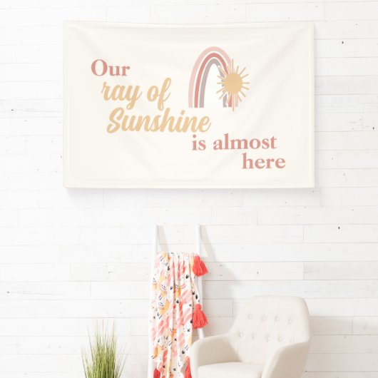 Ray of Sunshine Boho Rainbow Banner (InSitu)