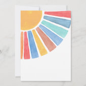 Ray of Sunshine Boy's Baby Shower Einladung (Rückseite)