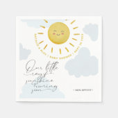 Ray of Sunshine Clouds Boy Baby Shower Serviette (Vorderseite)