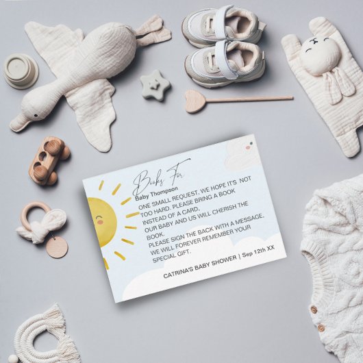 Ray of Sunshine Clouds Boy Books for Baby Small Begleitkarte
