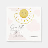 Ray of Sunshine Clouds Girl Baby Shower Serviette (Vorderseite)