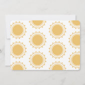 Ray of Sunshine Foto Baby Erstgeburt Einladung (Rückseite)