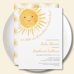 Ray of Sunshine Gender-Neutral Baby Shower Einladung
