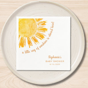 Ray of Sunshine Gender Neutral Baby Shower Serviette