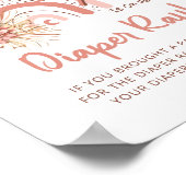 Ray of Sunshine Girl Baby Shower Diaper Raffle Poster (Ecke)