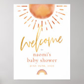 Ray of Sunshine Rainbow Baby Dusche Begrüßungszeic Poster (Vorne)