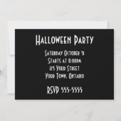 Ray Skeleton Arms Black & White Einladung (Rückseite)