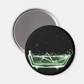 Ray Skeleton Bath Black Green Magnet (Vorderseite/Rückseite)