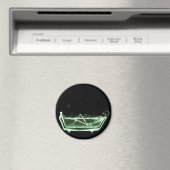 Ray Skeleton Bath Black Green Magnet (In Situ (Geschirrspüler))