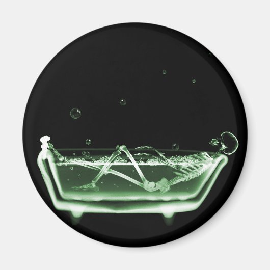 Ray Skeleton Bath Black Green Magnet (Vorne)