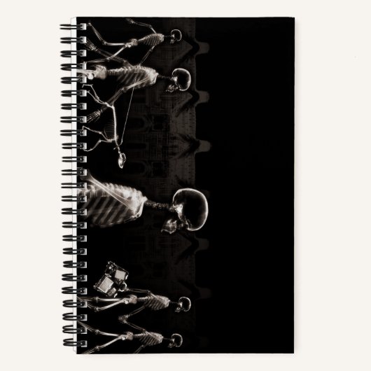 Ray Skeleton City Scene Notizblock (Vorderseite)