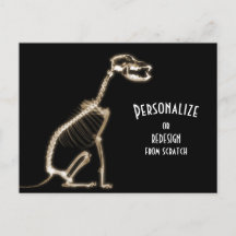 Ray Skeleton Dog - Sepia