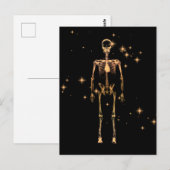 Ray Skeleton - Orange Postkarte (Vorne/Hinten)