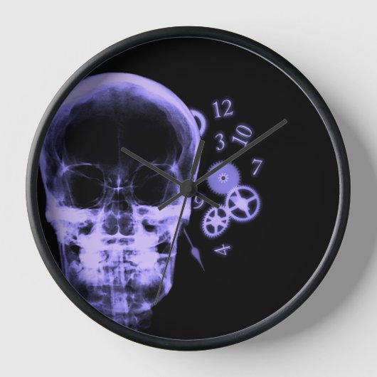 Ray-Skull- und Uhrenteile - Lila Uhr (Vorderseite)
