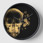 Ray-Skull- und Uhrenteile - Orange Uhr (Vorderseite)