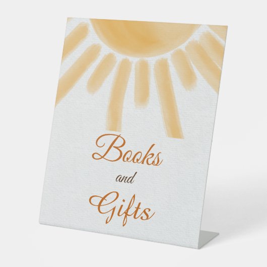 Ray Sun Theme Sunshine Baby Shower Geschenk Gefall Sockelschild (Vorderseite)