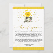 Ray Sunshine Baby Dusche Danke Karte (Vorderseite)