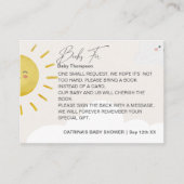 Ray Sunshine Wolken neutrale Bücher Baby Klein Begleitkarte (Vorderseite)