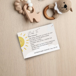 Ray Sunshine Wolken neutrale Bücher Baby Klein Begleitkarte